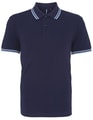 Heren Polo Asquith & Fox Classic Fit Tipped Navy-Cornflower